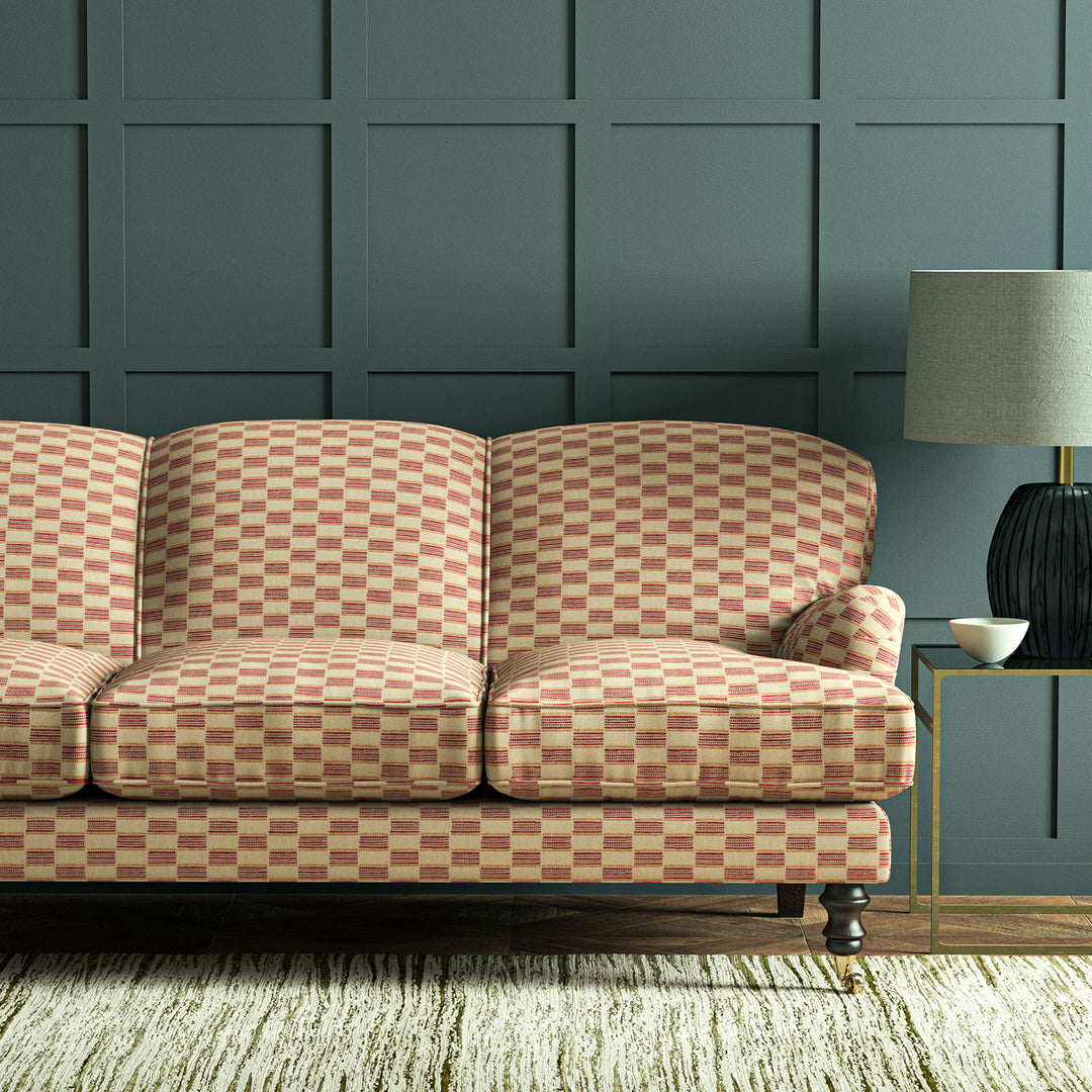 Dusty Raspberry Sofa Strata – Raspberry Sundae | Textured Woven Upholstery Fabric | Linwood