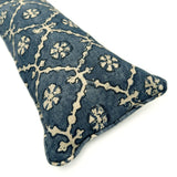 Washable velvet draught excluder – Uzbekistan hand block printed