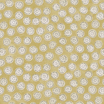 A linen printed with a subtle all-over repeat in yellow, cream and black