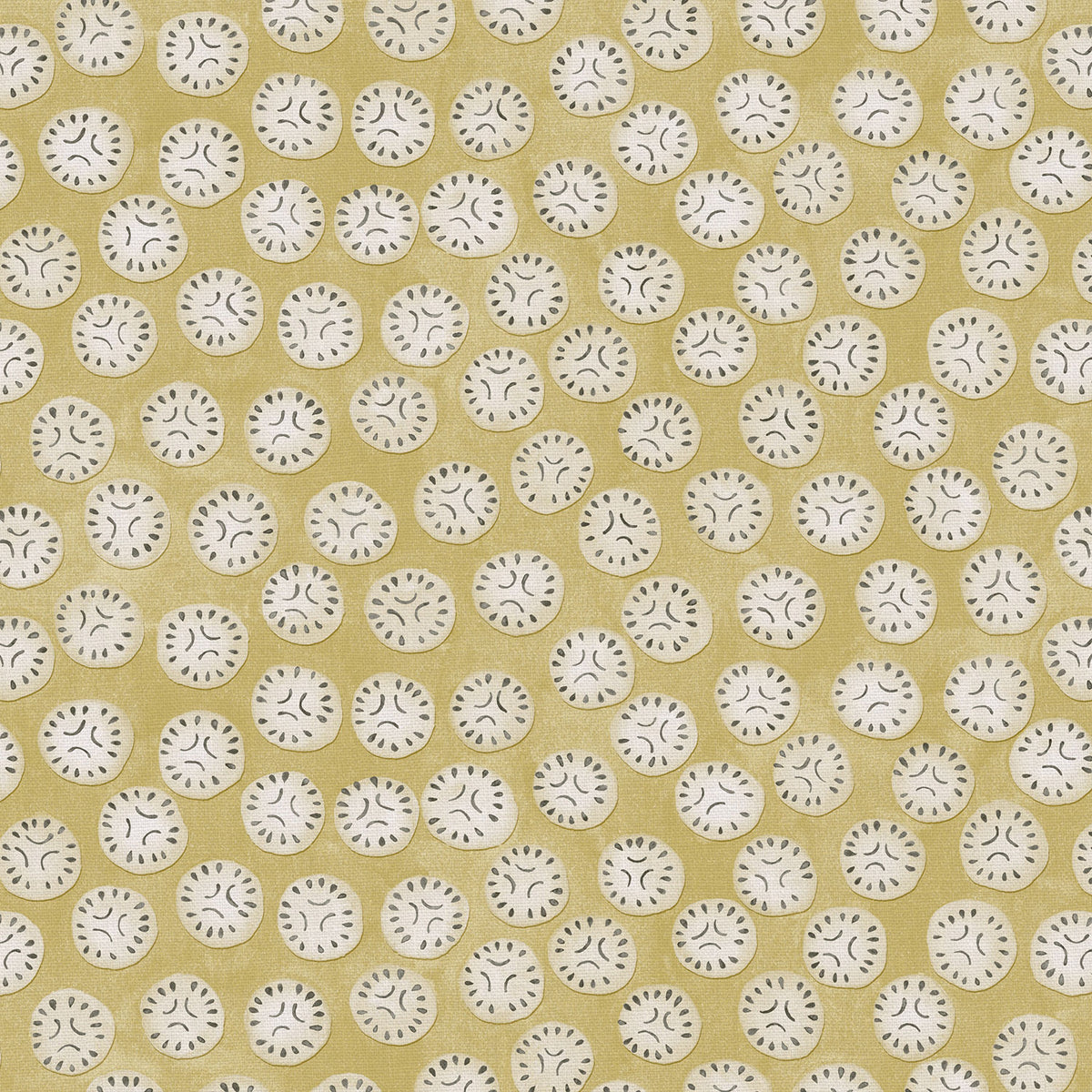 Chitgar – Yellow Lichen | Printed Linen Fabric | Linwood