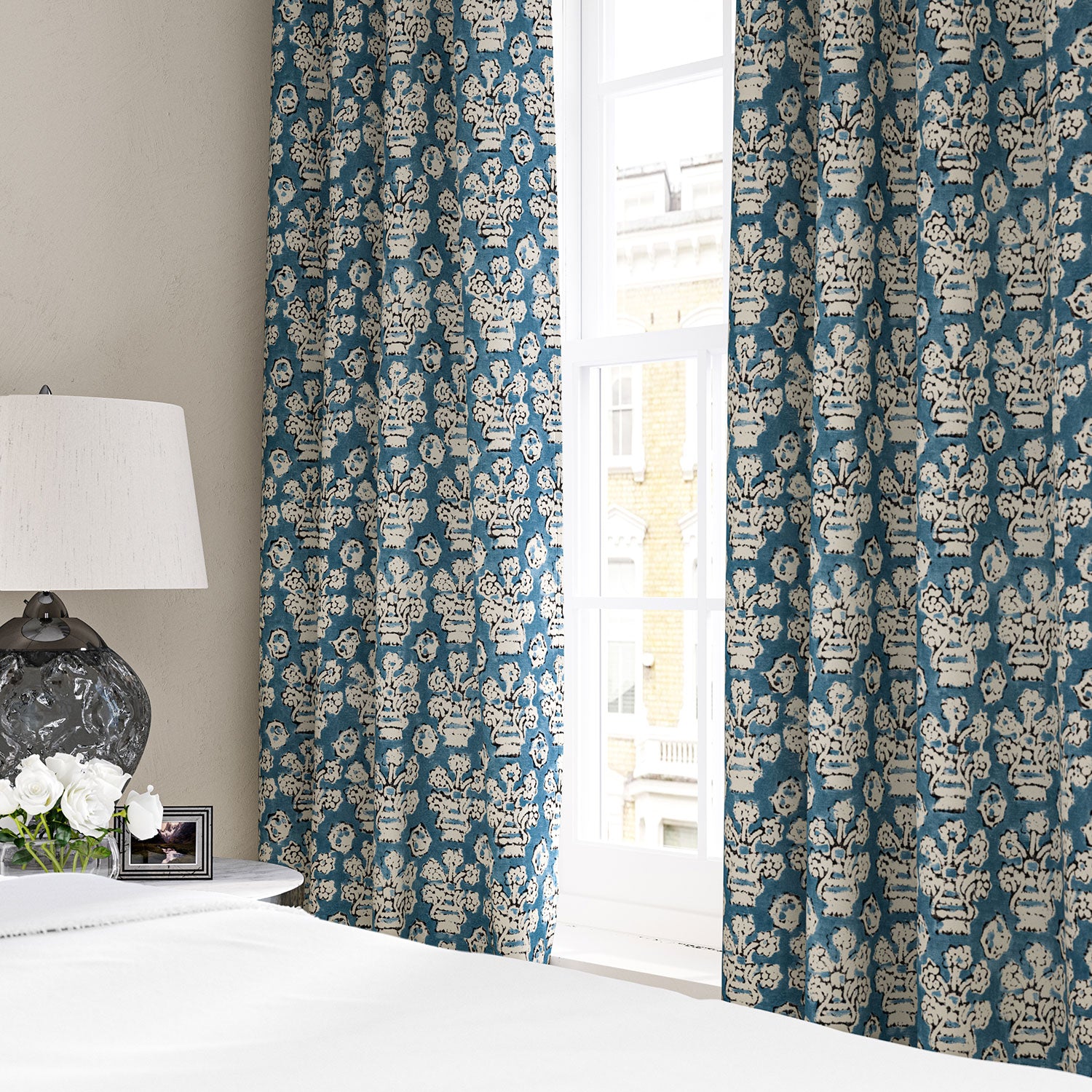 Shirin Lakeside Linen Fabric Linen Curtains Linwood
