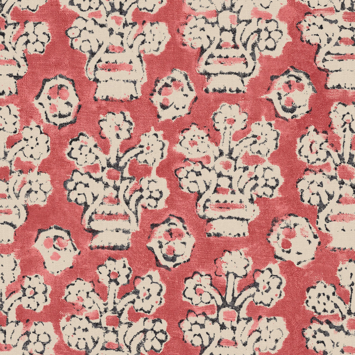 Linwood Raspberry Fabric Shirin – Raspberry Jam | Linen Fabric | Linen Curtains | Linwood