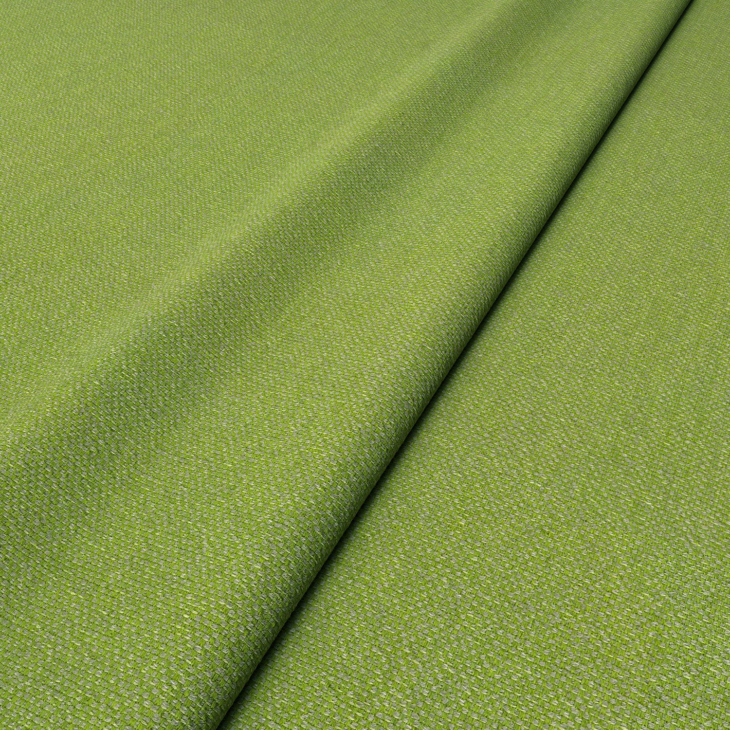 Close-up of Linwood’s Loxley Apple fabric – textured Italian weave in fresh green for upholstery.