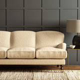 Sofa in Linwood’s Loxley Oatmeal – Italian-woven neutral fabric with tactile texture and versatility.