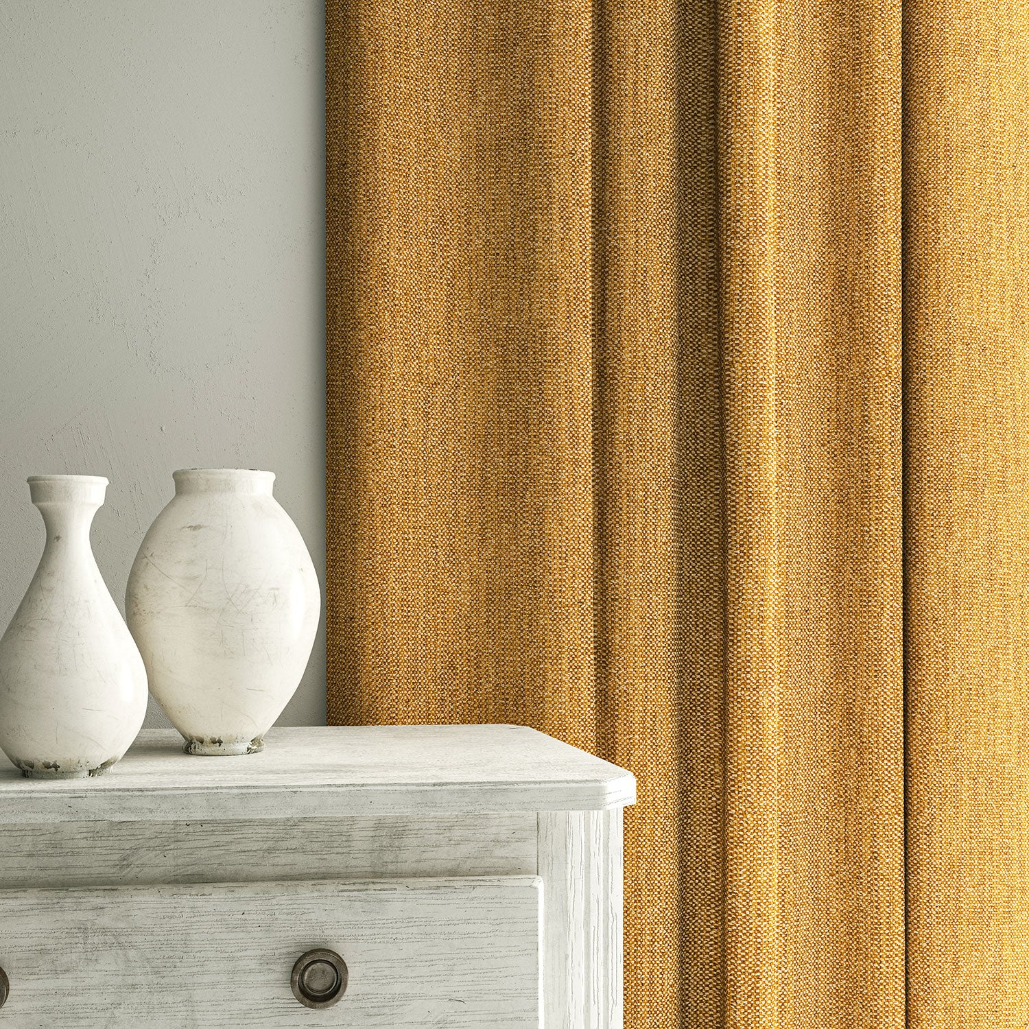Loxley – Ochre | Natural Fibre Weave Fabric by Linwood
