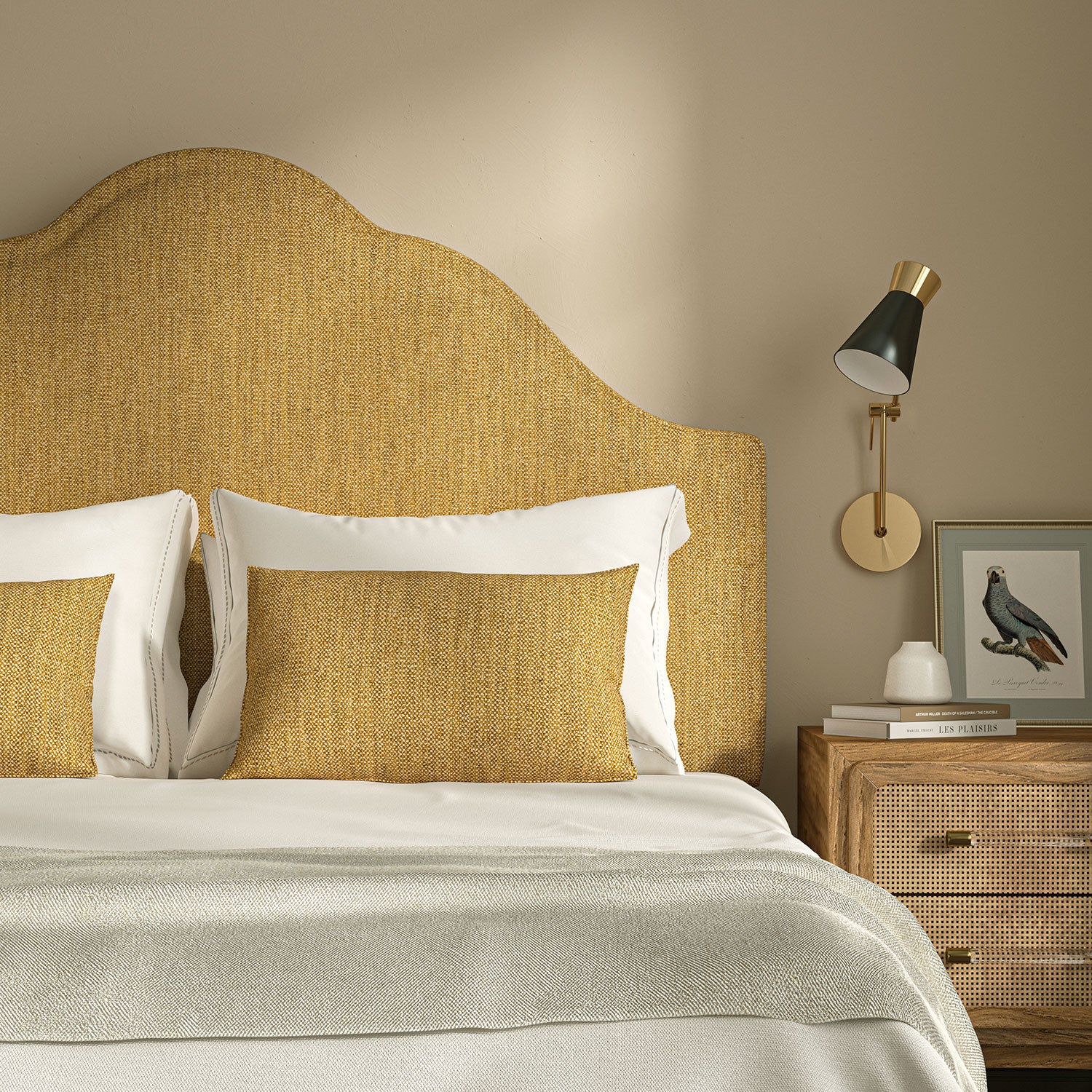 Loxley – Ochre | Natural Fibre Weave Fabric by Linwood