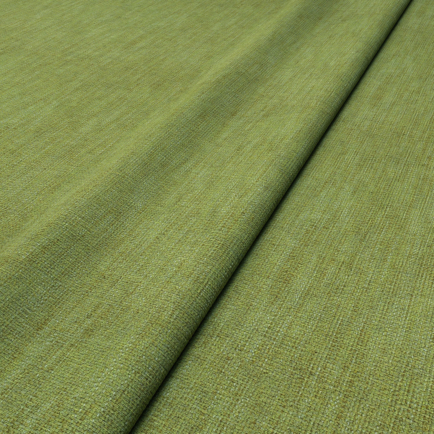 Close-up of Linwood’s Loxley Pistachio fabric – textured Italian weave in soft green for upholstery.