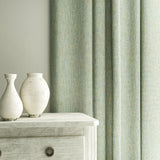 Curtain in Loxley Powder Blue by Linwood – blue Italian-woven fabric with rich texture and depth.