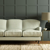 Sofa in Linwood’s Loxley Powder Blue – Italian-woven blue fabric with tactile texture and versatility.