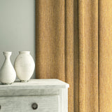 Curtain in Loxley Sand Dune by Linwood – neutral Italian-woven fabric with rich texture and depth.