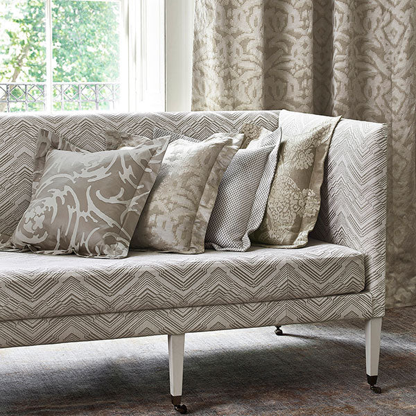 Shadow Grey Stripes Wovens Drapery and Upholstery Fabric by the