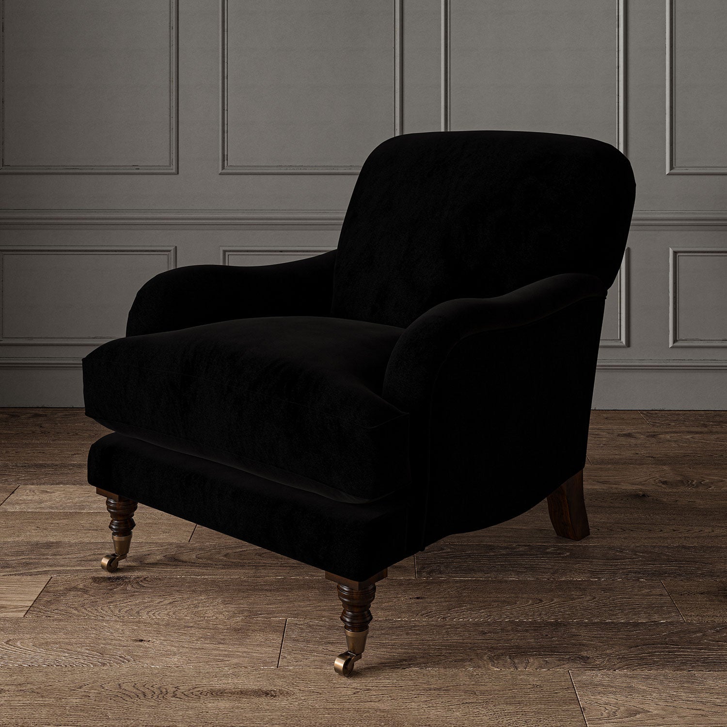 Linwood Omega IV Velvet – Pitch | Upholstery & Curtains