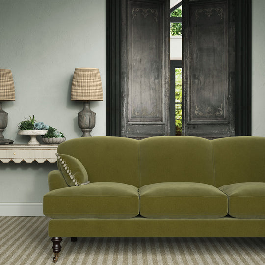 Linwood Omega IV Velvet – Lime | Upholstery & Curtains