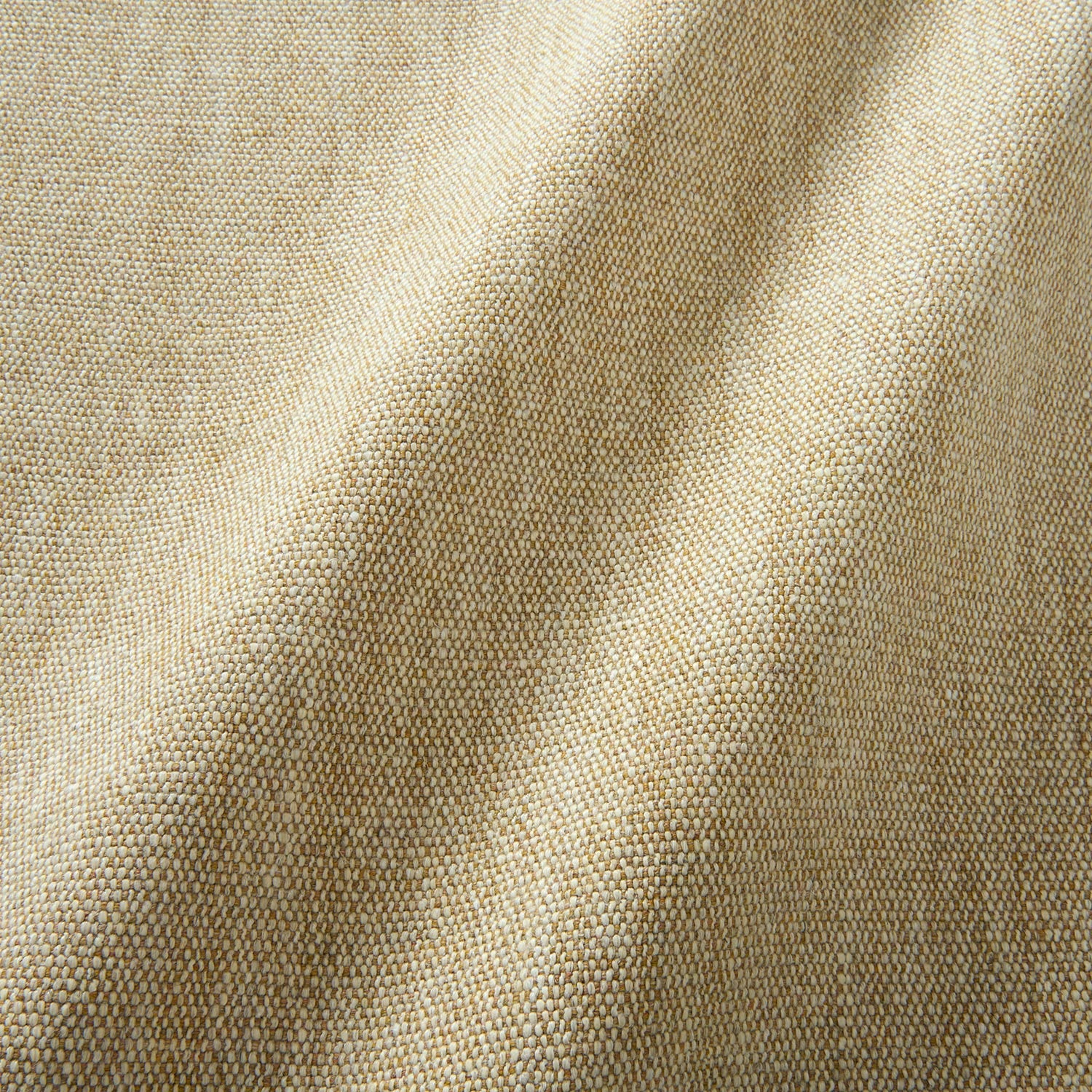 Sample of a plain luxurious woven fabric in yellow.