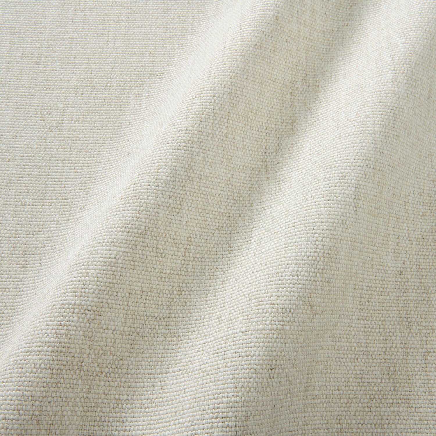 Sample of a plain luxurious woven fabric in cream.