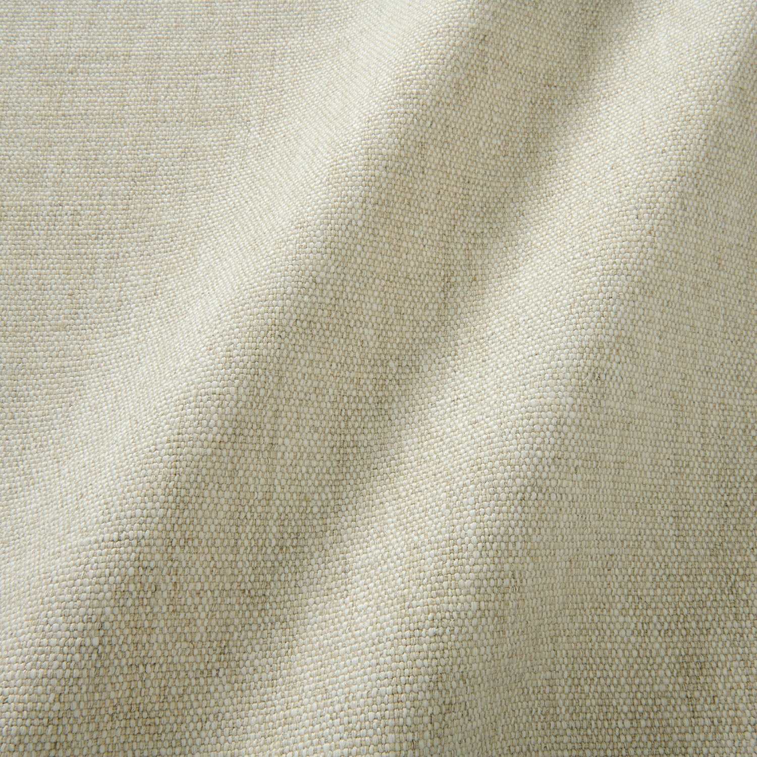 Sample of a plain luxurious woven fabric in cream.