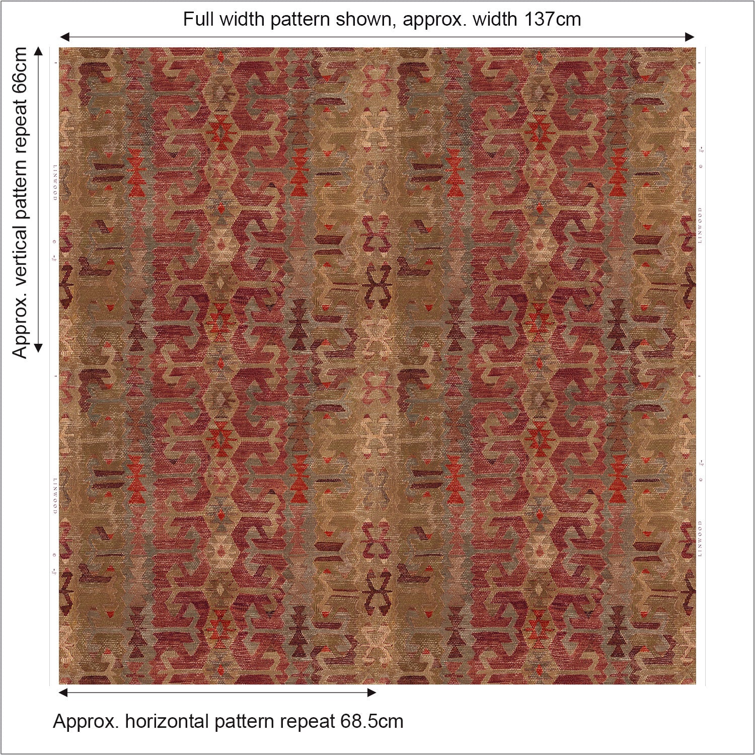 Samimi – Earth | Printed Velvet Fabric | Linwood