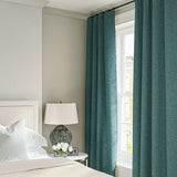 Curtain in a boucle fabric in Fjord