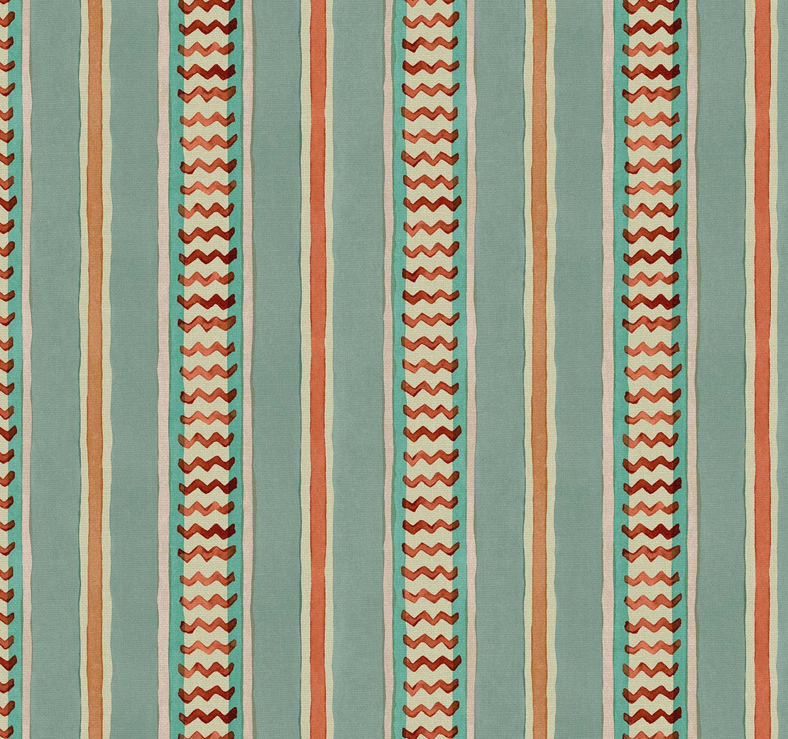 High Wire Jockey Printed Linen Fabric Linwood