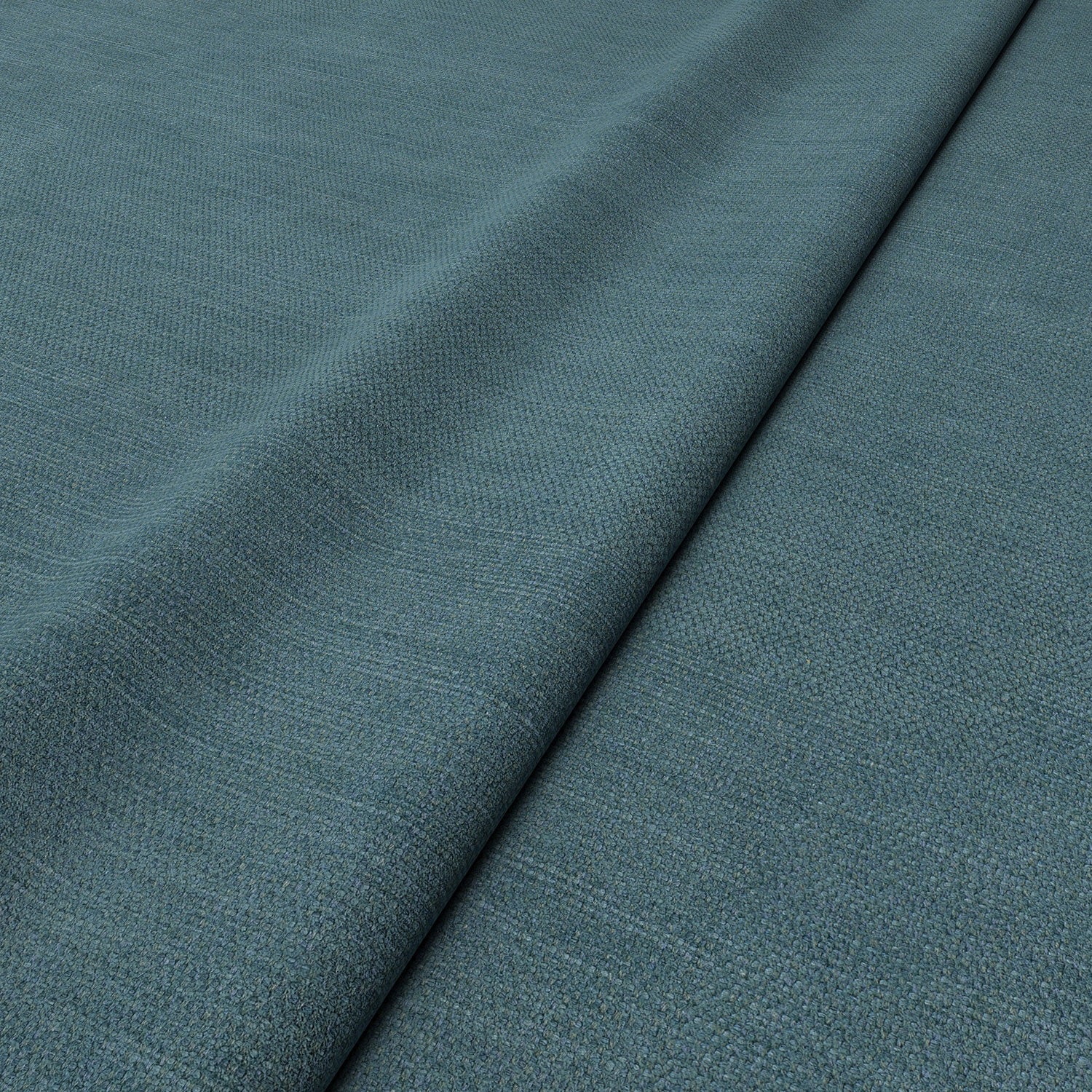 Sample of a chenille woven fabric in blue.