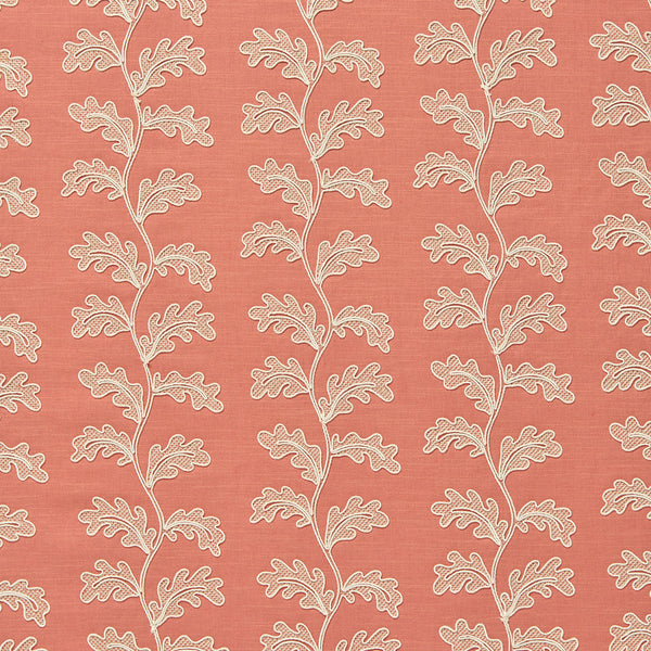 Helena – Soft Coral | Embroidery Fabric by Linwood | Oakleaf Design