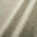 A woven fabric sample in beige and off-white featuring a geometric pattern.