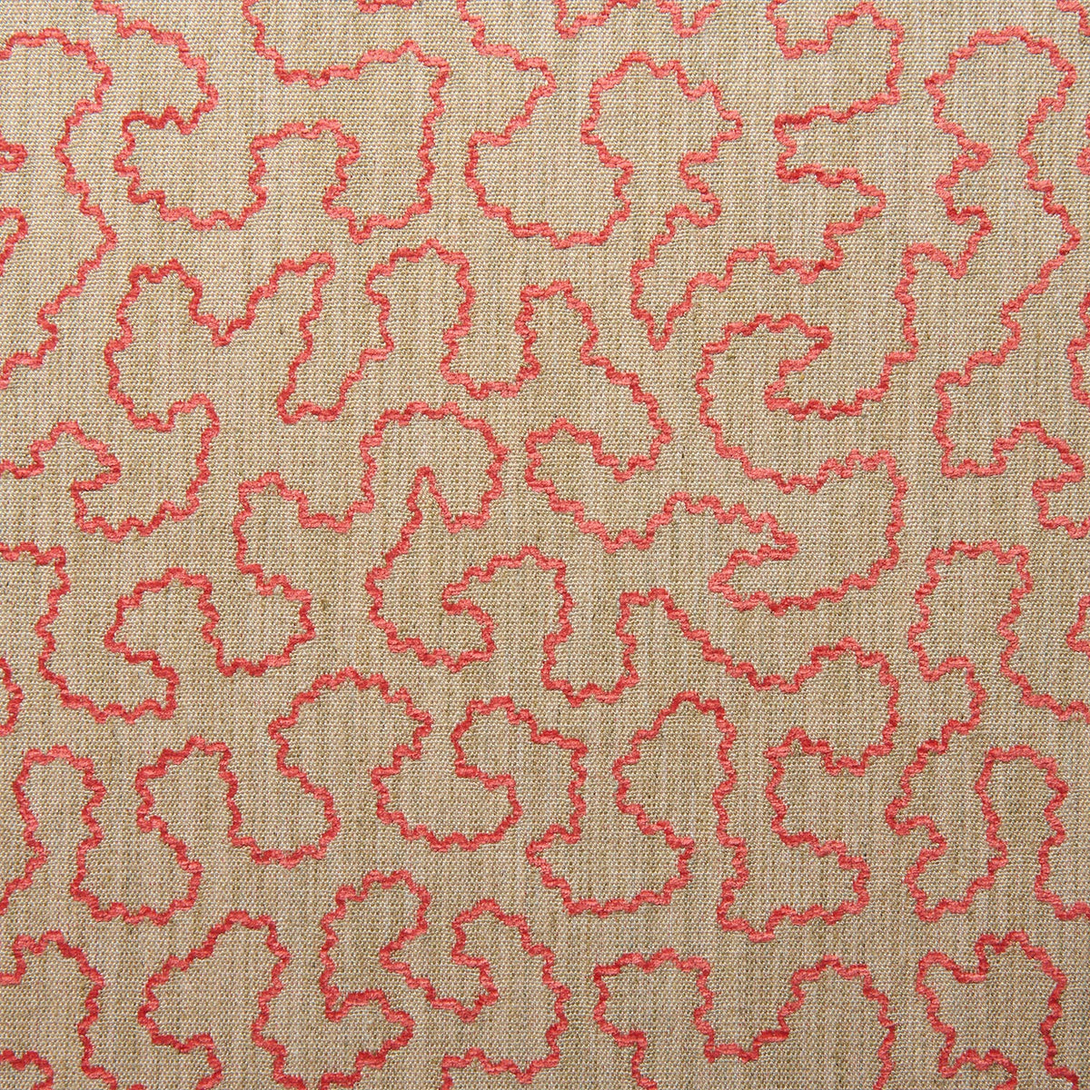 Broad Stripe Linen (Horizontal stripes) Coral/Natural