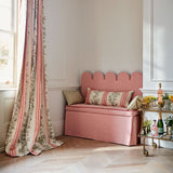 Seating in a plain fabric, colour Pale Rose.
