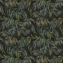 Showcasing stylised wisteria, this designer wallpaper features brown and green colours.