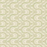 Sample of a green geometric wallpaper.