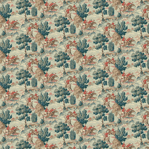 Sample of a designer wallpaper featuring the British hunt.