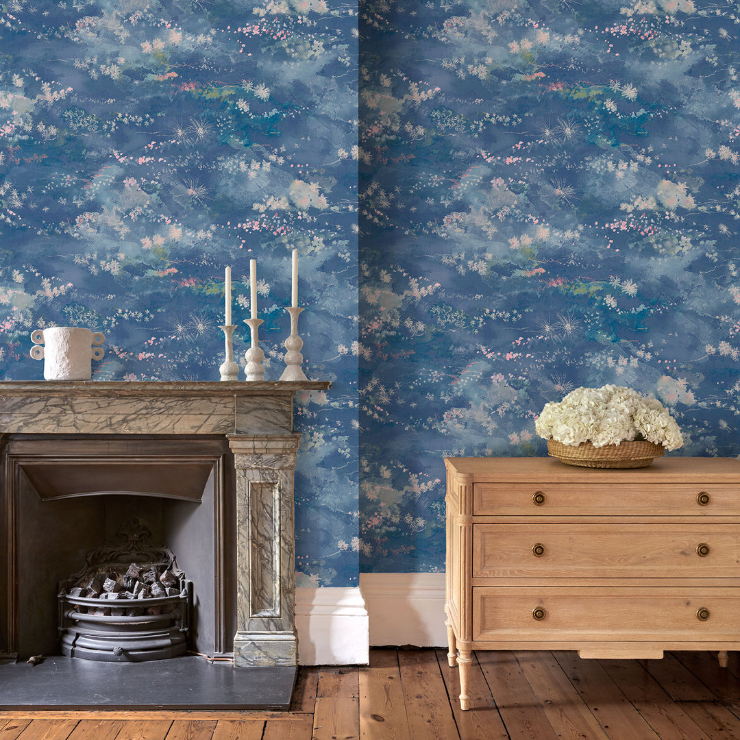 Wonderland Sky Blue Wallpaper Linwood