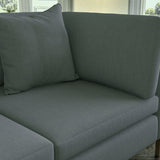 Sofa covered in plain fabric, colour Dune.