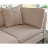 Sofa covered in plain fabric, colour Grey Lilac.