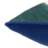 Velvet scatter cushions with a vibrant mulitcoloured geometric design