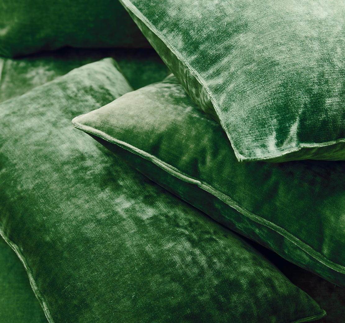 Forest Green Luminous Crushed Velvet - Velvet - Polyester - Fashion Fabrics