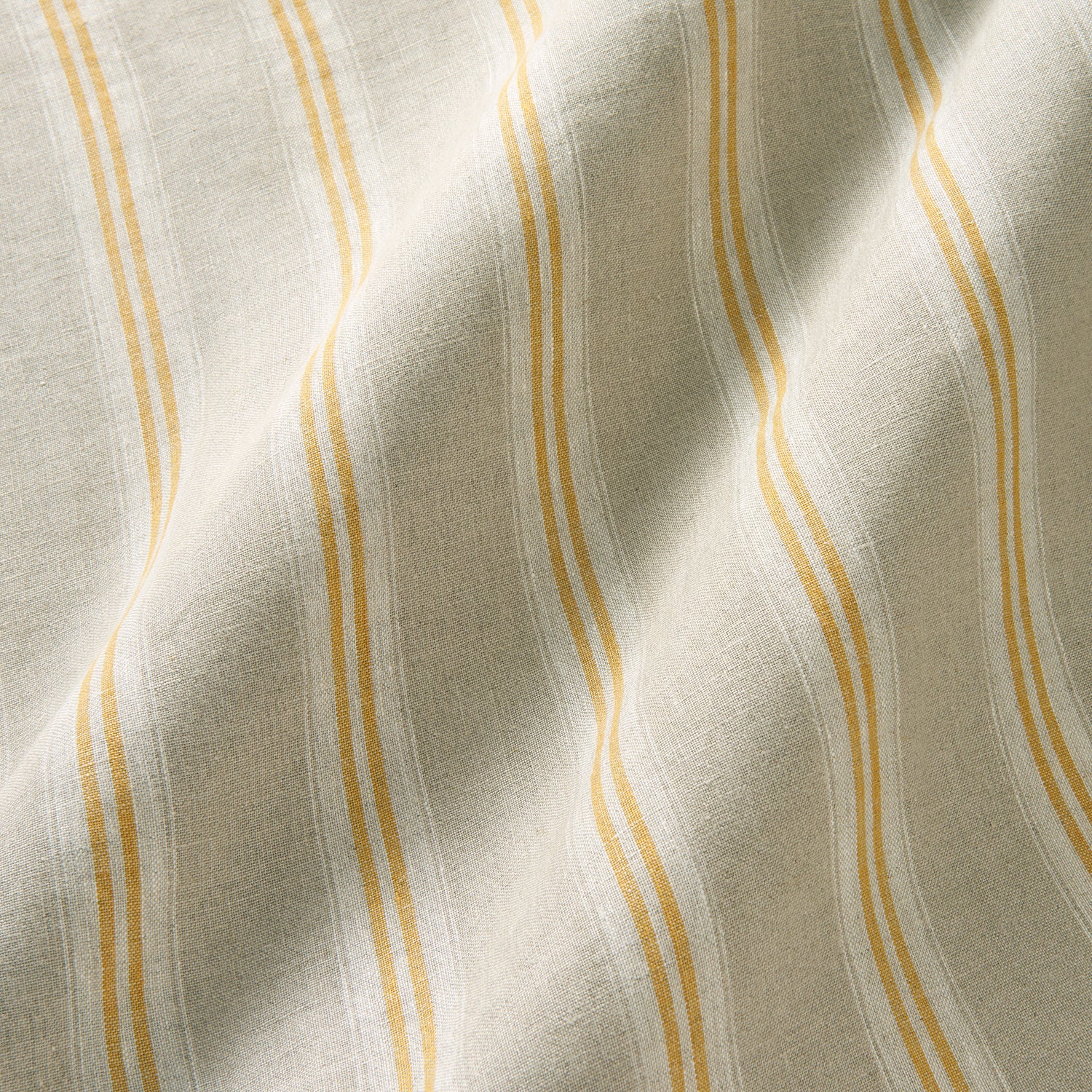 Classic stripe, perfect for casual-style linen curtains and blinds. Shown in Mellow.