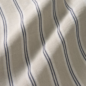 Classic stripe, perfect for casual-style linen curtains and blinds. Shown in Indigo.