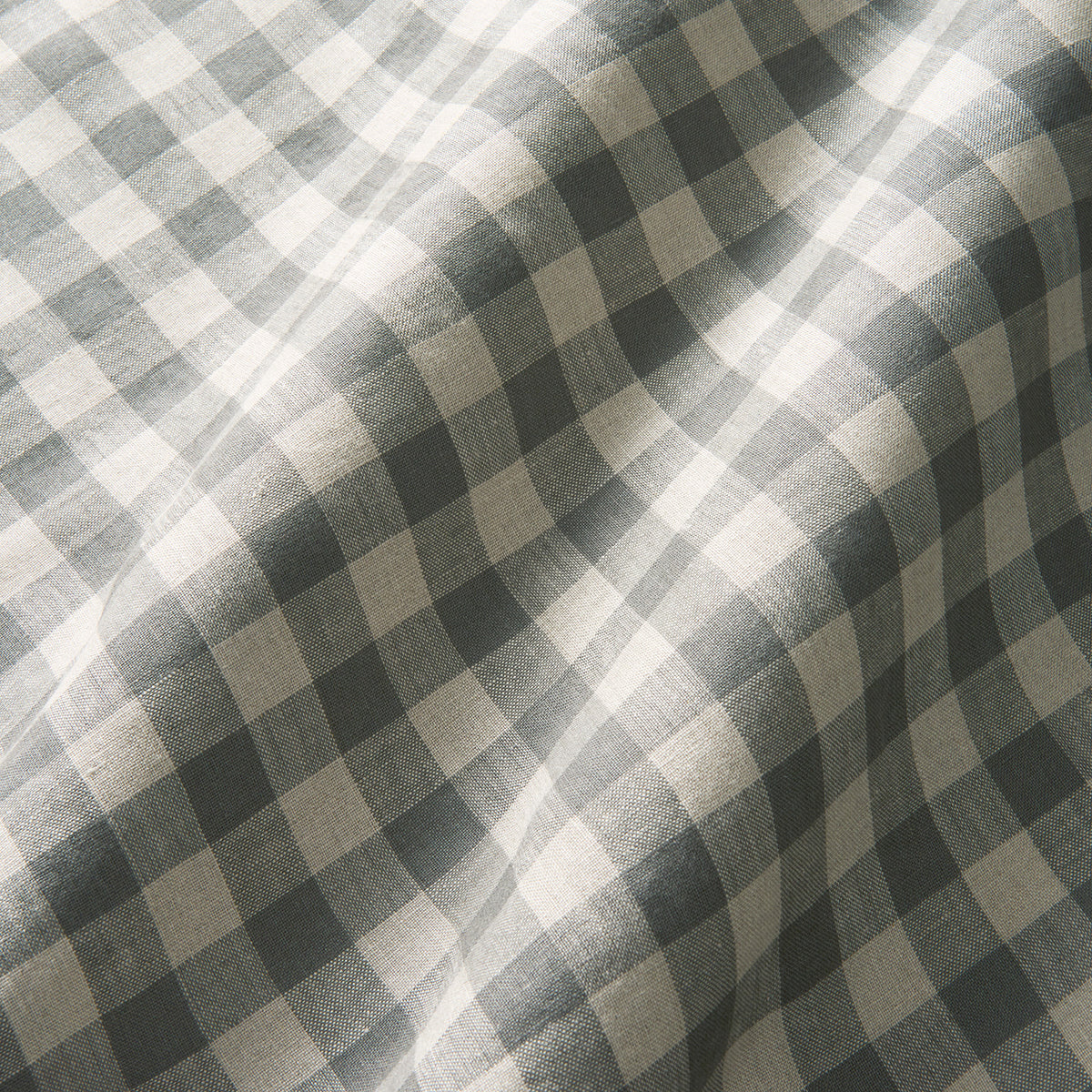 Danube Check – Dove | Fabric for Linen Curtains | Linwood