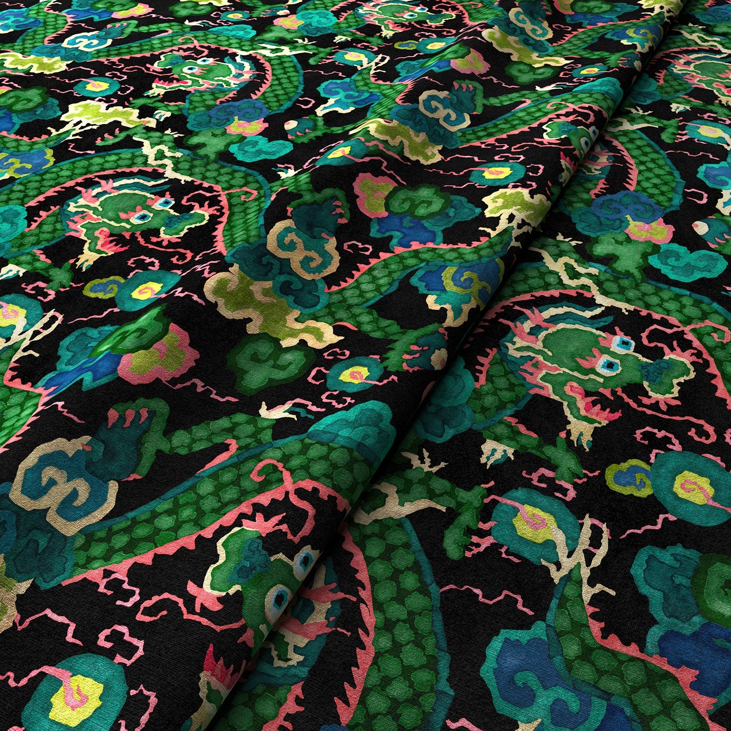Double Dragon – Velvet upholstery fabric | Linwood