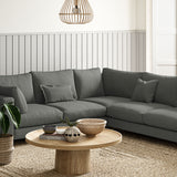 Sofa upholstered in Shadow linen fabric 