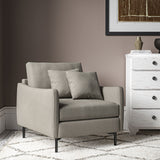 Chair upholstered in Ash linen fabric 