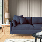 Sofa upholstered in Indigo linen fabric