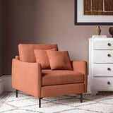 Chair upholstered in Cayenne linen fabric 