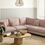 Sofa upholstered in Dusky Pink linen fabric 