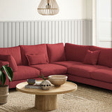 Sofa upholstered in Cherry linen fabric 