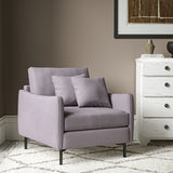 Chair upholstered in Lilac linen fabric 