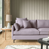 Sofa upholstered in Lilac linen fabric