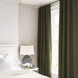 Linen curtain in Khaki