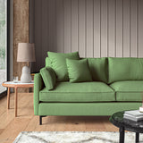 Sofa upholstered in Mantis linen fabric